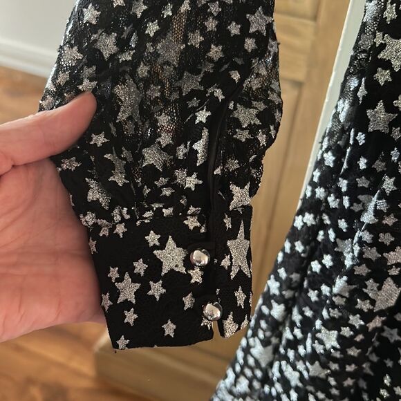 🎀 Authentic REBECCA VALLANCE NWOT Valarie glittered tulle midi 2 - Picture 6 of 15